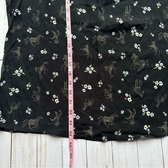 Nach Horse Novelty Print Hand Drawn Pattern Blouse Top - Picture 9 of 10